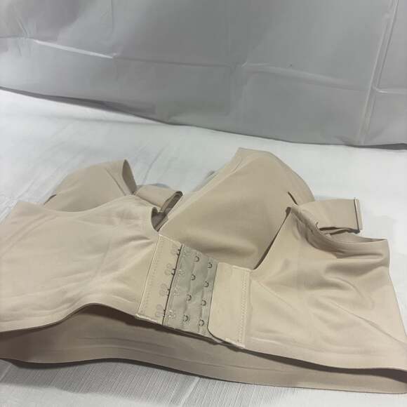 Women’s Seamless Full Coverage Bra Beige Nude Size 3XL Wireless Padded Comfort - Picture 7 of 10